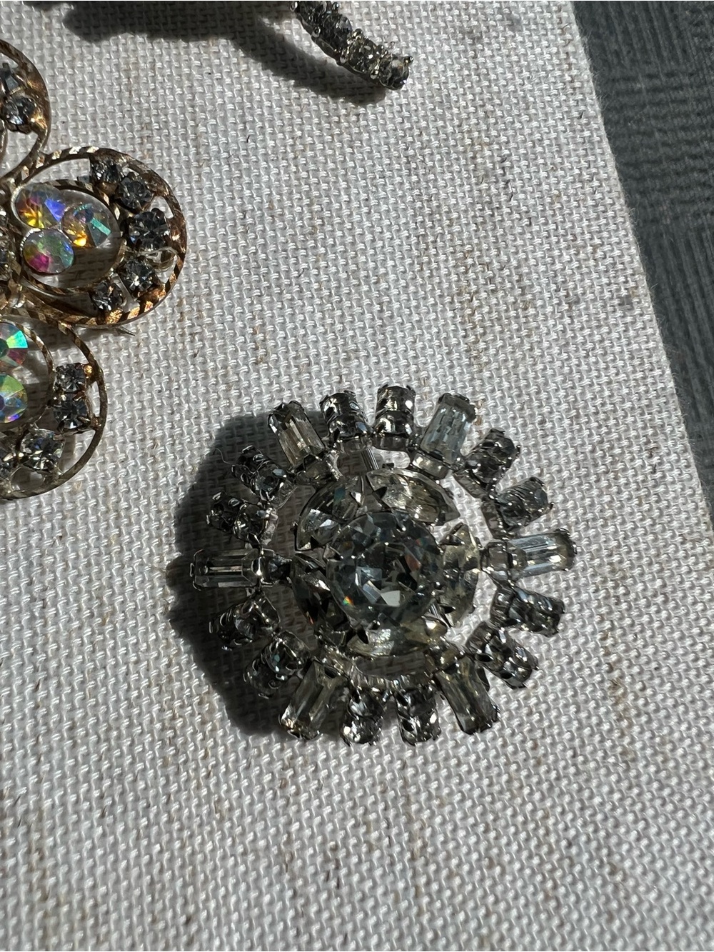 Assorted Women's Rhinestone Brooch Set - Pink, Black, Gold, Silver Tone - Picture 3 of 15